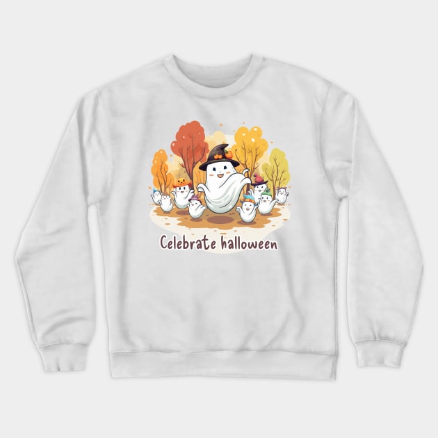 Celebrate Halloween Crewneck Sweatshirt by JessCrafts